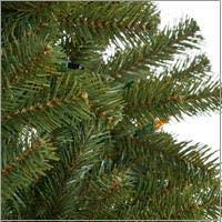 7.5-Foot Pre-Lit Hinged Green Fir Tree F5762