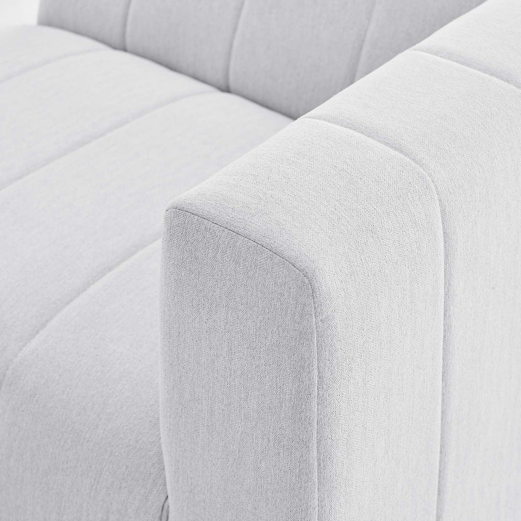 Ivory White Fabric Corner Chair I94493