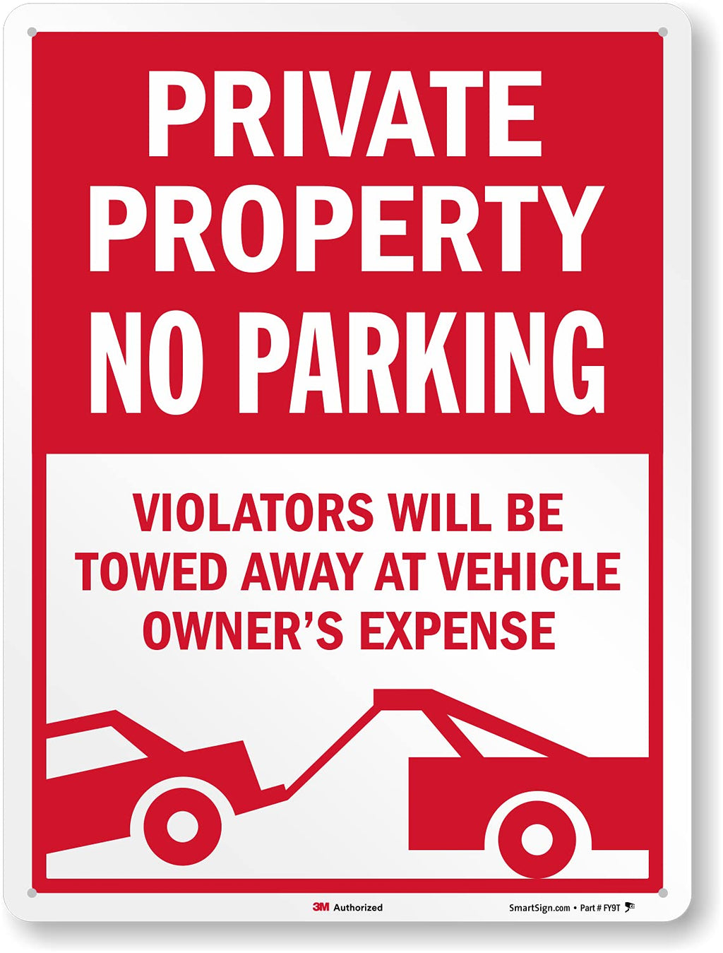 24 x 18 inch Metal Sign, 80 mil Aluminum, Red and White, Pack of 2 G669
