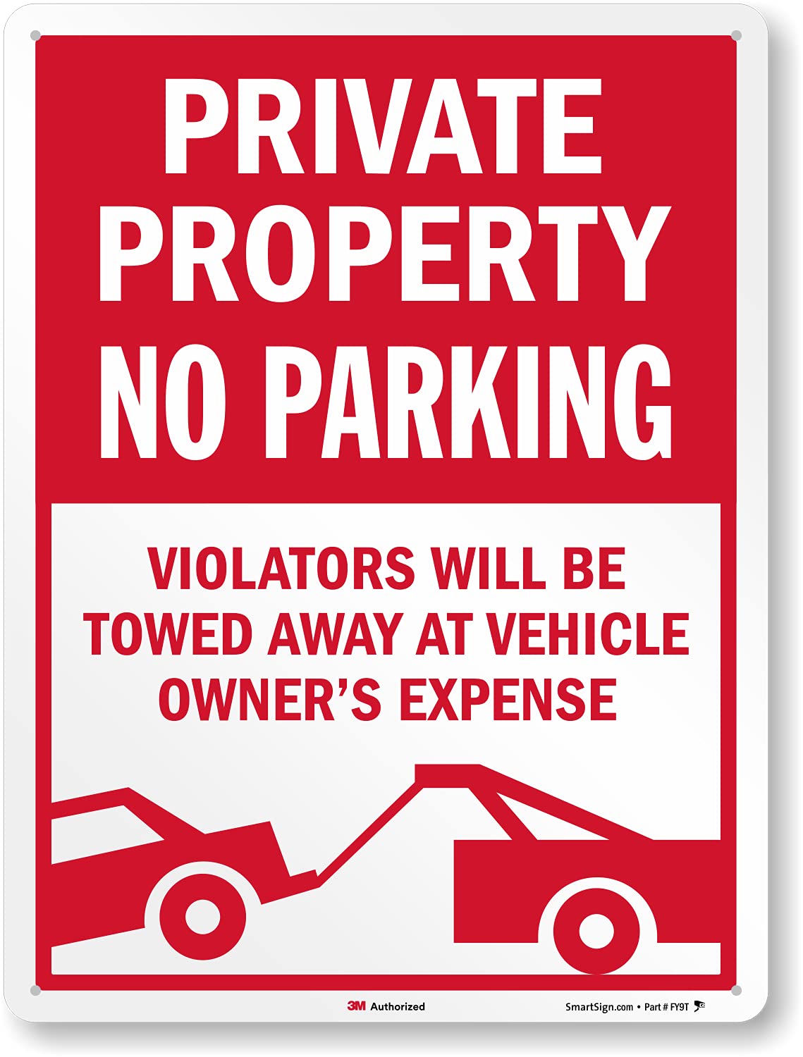 24 x 18 inch Metal Sign, 80 mil Aluminum, Red and White, Pack of 2 G669