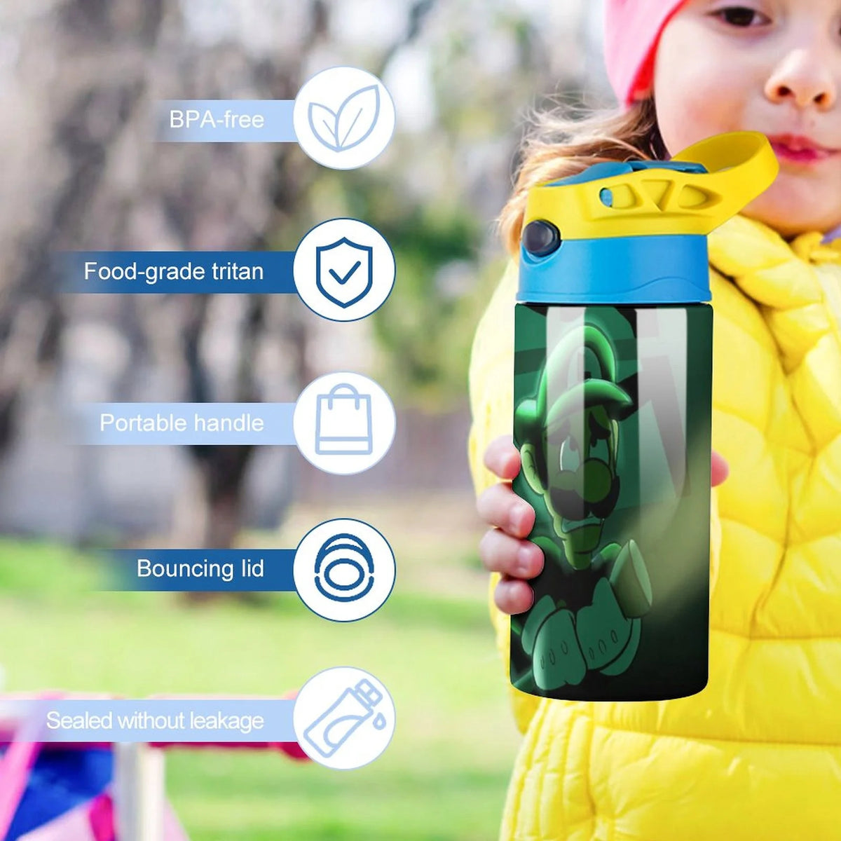 Insulated Stainless Steel Water Bottle with Straw N336