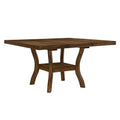 Brown Finish Wood Dining Table with Display Shelf Z2899