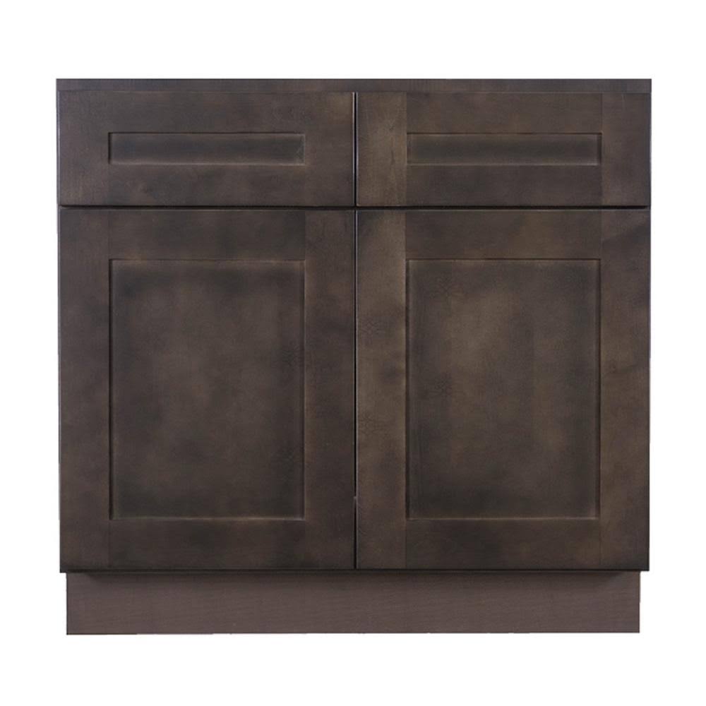 Vintage Charcoal Sink Base Cabinet with 2 Doors D2813