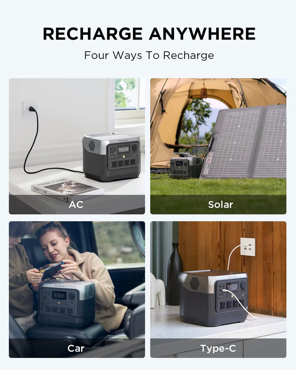 Portable Power Station 770Wh LiFePO4 Battery 1600W AC Outlets K67825