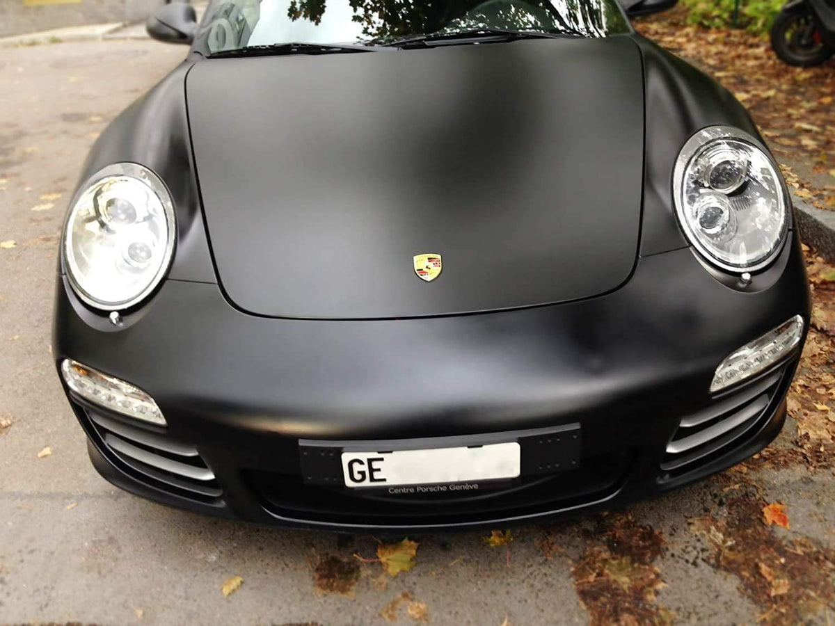 Matte Black Vinyl Wrap Roll 9ft x 5ft Pack of 2 W329