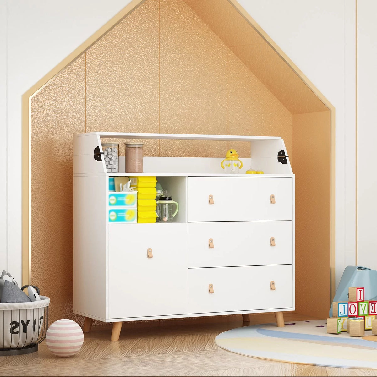 White Dresser Combo Chest A253763