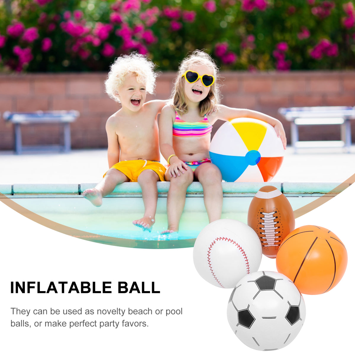 4 Pcs Inflatable Beach Ball Children’s Toys Z566847
