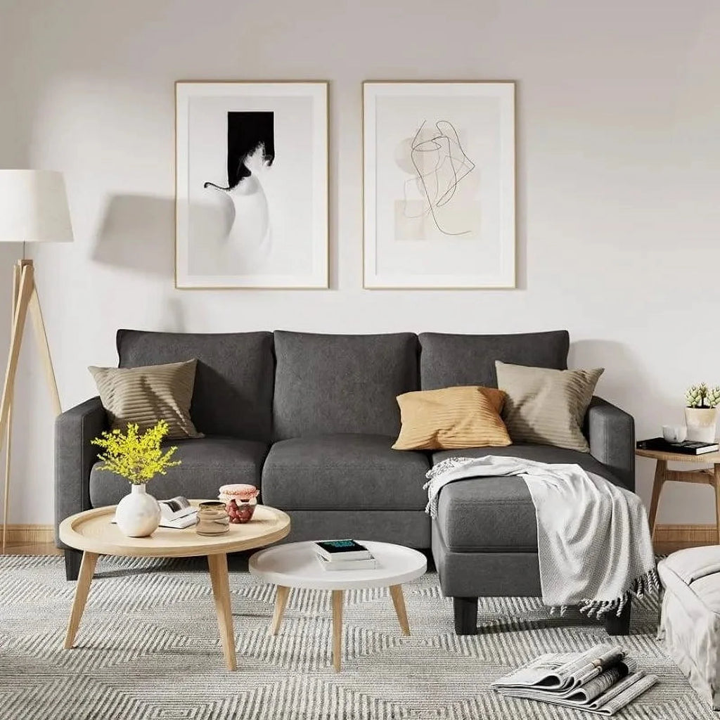 Convertible L-Shaped Sectional Sofa J4394