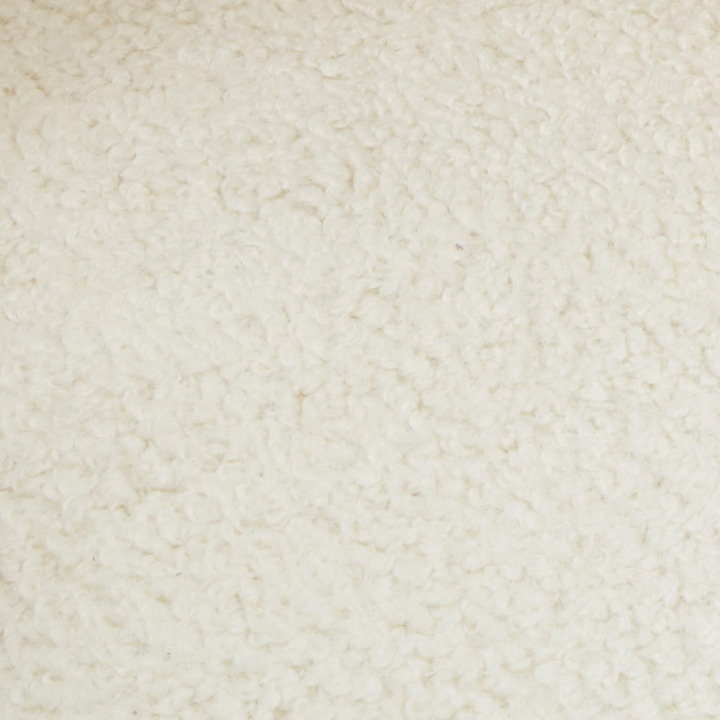 Cream Faux Shearling Swivel Chair with Gold Base M921523