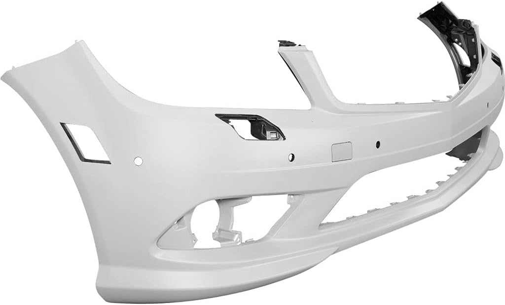 Primed Front Bumper Cover with Headlight Washer and Parktronic Holes V70356