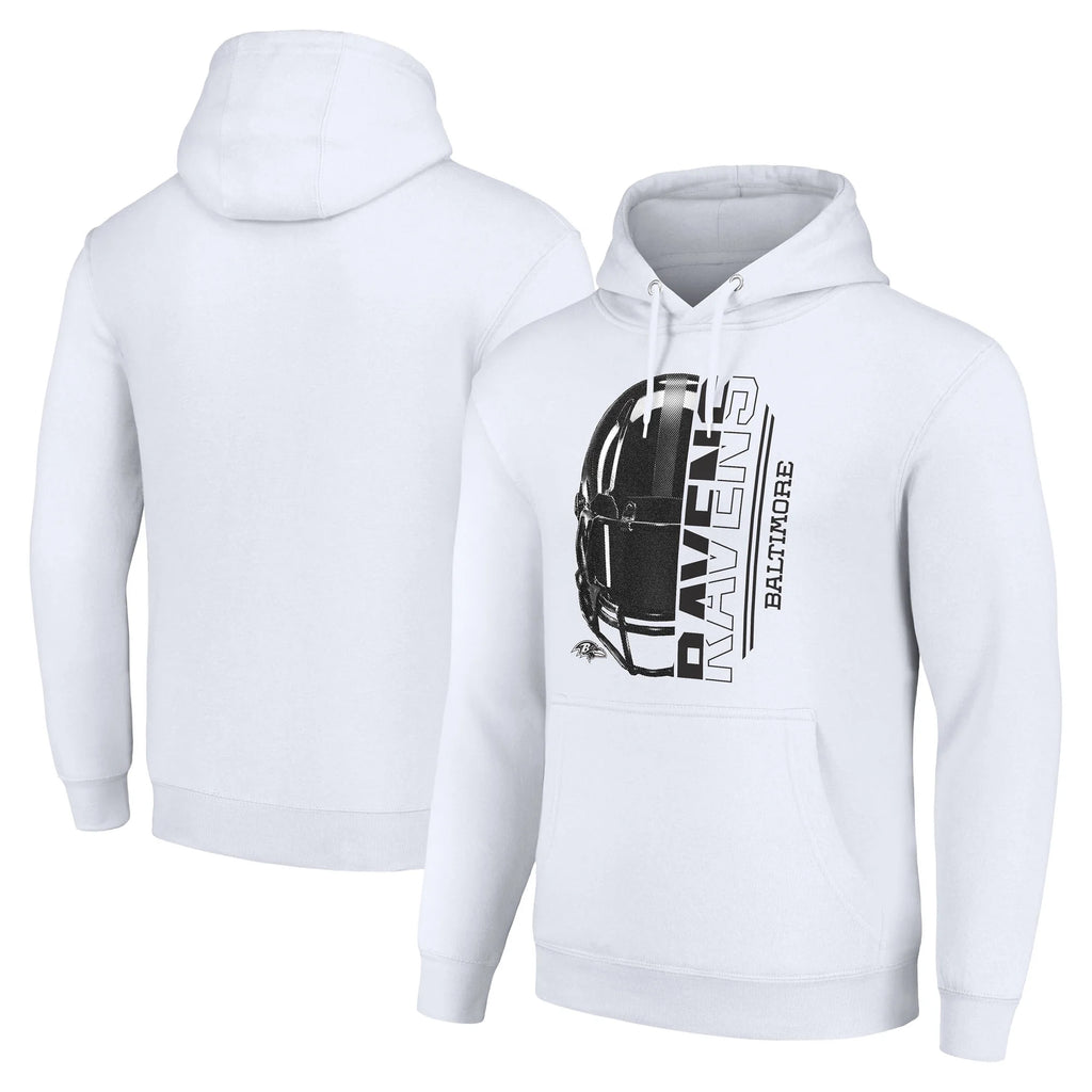 White Baltimore Ravens Pullover Hoodie W553