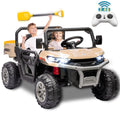 Yellow 2 Seater Kids Ride on Truck with Dump Bed and Remote Control V961