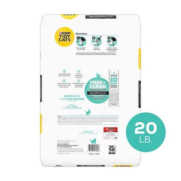 Unscented Non Clumping Cat Litter with Activated Charcoal R93454