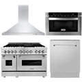 48 Range, Range Hood, Microwave, Dishwasher Appliance Set Q329268