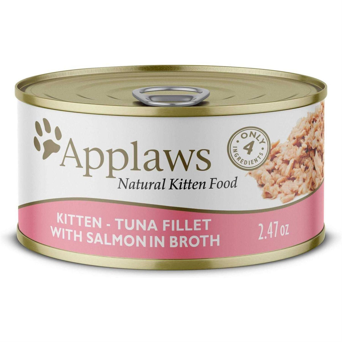 Natural Wet Kitten Food Tuna Fillet with Salmon in Broth V137485
