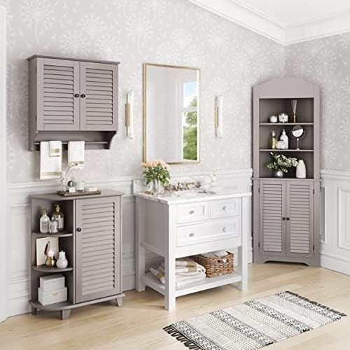 Taupe Tall Corner Cabinet D9770