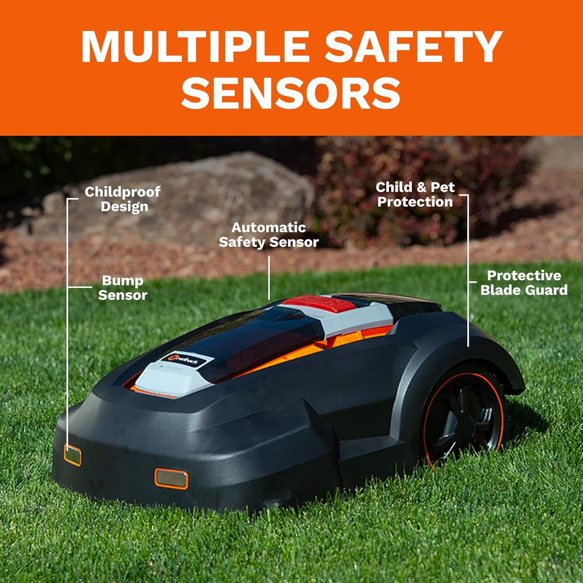 WiFi Enabled Robot Lawn Mower with 9.5inch Cutting Width U6143