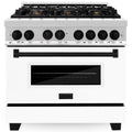 36 4.6 cu. ft. Dual Fuel Range with White Matte Door D1978