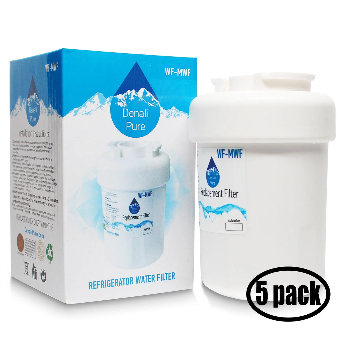 5-Pack Replacement Refrigerator Water Filter Cartridge K792037