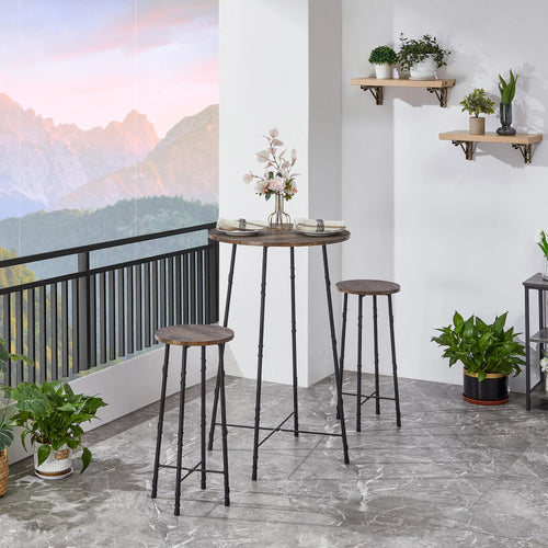 3-Piece Bar Table Set with 2 Stools V41684
