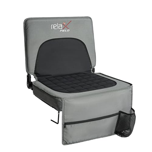 Folding Stadium Chair with Back Support and Cup Holder O3467