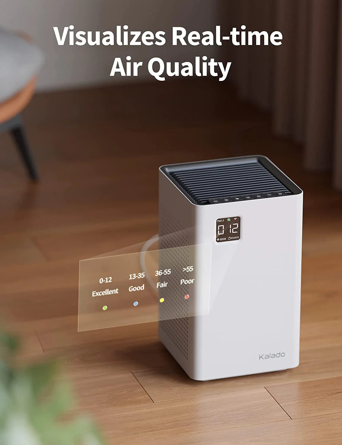 Air Purifier with Wi-Fi, Double Filter, Voice Control, PM2.5 Detector R352286