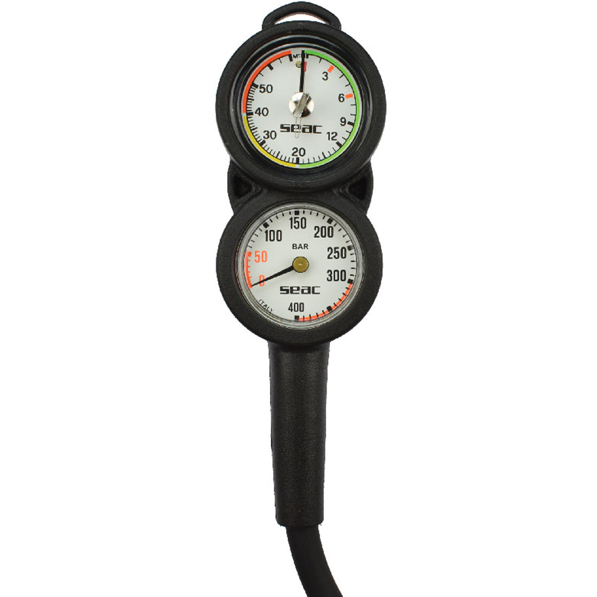 Black/Red Console Pressure Gauge & Depth Gauge W9131