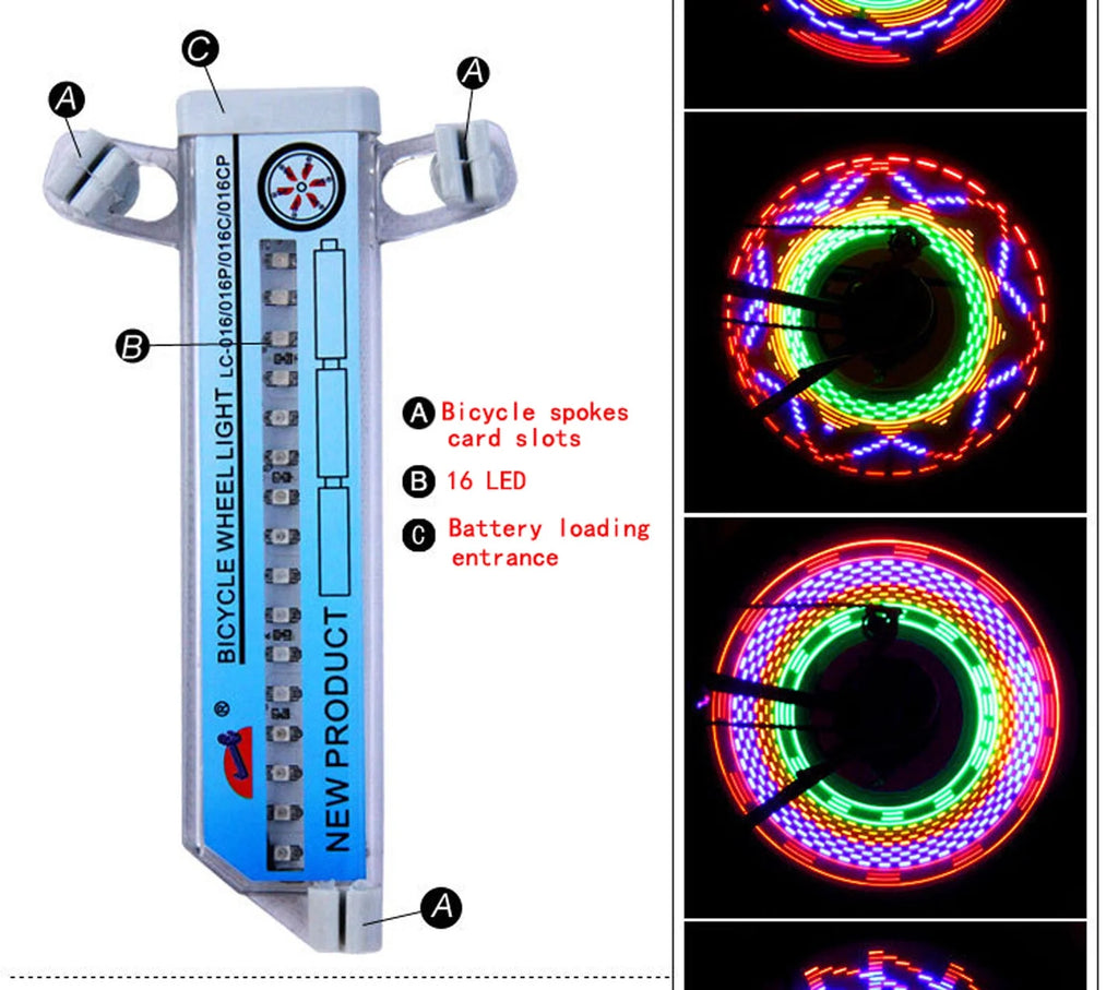 Rainbow 32 LED Wheel Signal Lights for Bicycles Z754049