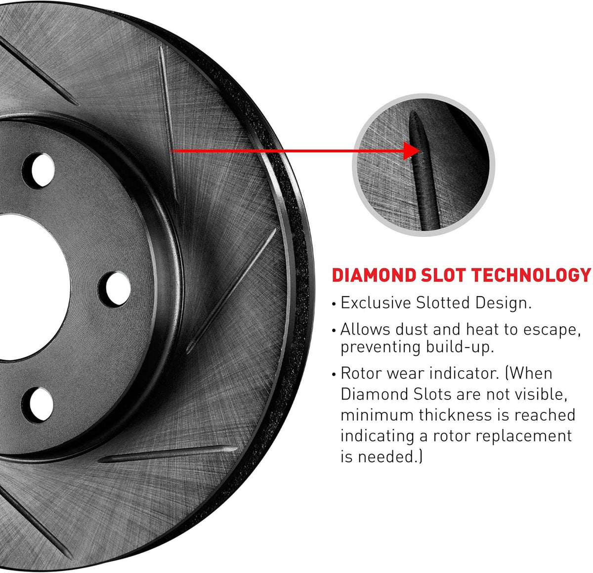 Black Slotted Brake Rotors Kit & Semi-Met Brake Pads X33575