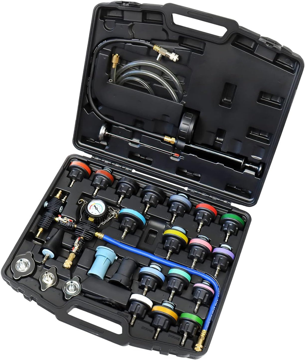 28PCS Radiator Pressure Tester Coolant Vacuum Refill Kit Z1240