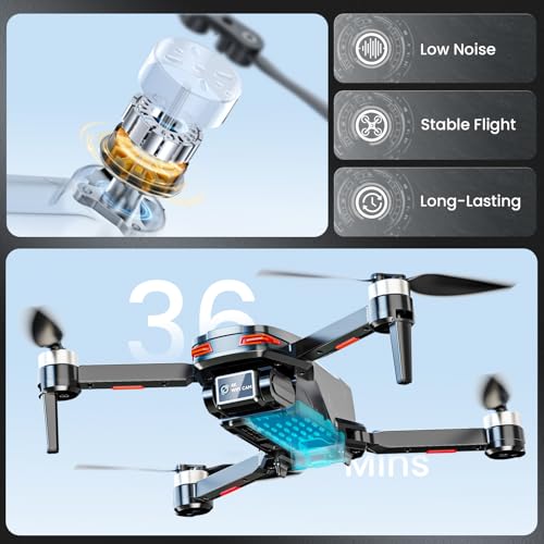 4K Camera Brushless Motor Foldable FPV Mini Drone with Propeller Guards C597930