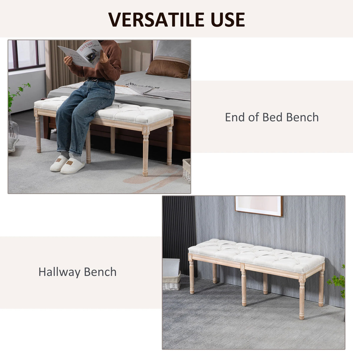 46" Upholstered Bed Bench Q988592