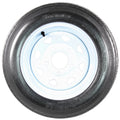 4.80-12 Trailer Tire On Rim 5 Lug White Spoke Wheel A649