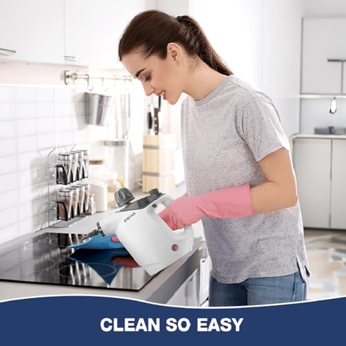 Handheld Steam Cleaner with 16 PCS Accessory & Safety Lock, 500ML White C271229